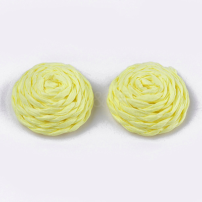 Handmade Paper Woven Cabochons WOVE-T008-01D-1