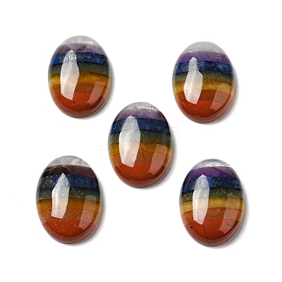 Chakra Natural Mixed Gemstone Cabochons G-F724-01B-1