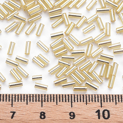 Plated Glass Bugle Beads SEED-S046-01A-22-1