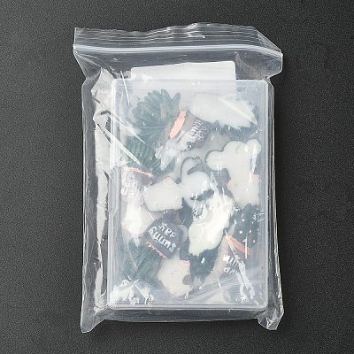14Pcs 7 Styles Opaque Resin Decoden Cabochons RESI-YW0001-87-1