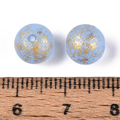 Baking Paint Glass Beads DGLA-N014-8mm-01C-1