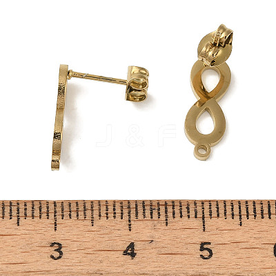 Ion Plating(IP) 304 Stainless Steel Stud Earring Findings STAS-I206-86G-1