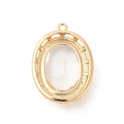 Brass with K9 Glass Pendants KK-B071-11G-1