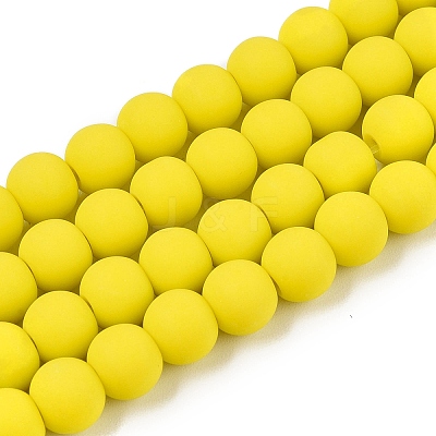 Opaque Glass Beads Strands GLAA-T032-P8mm-MD10-1