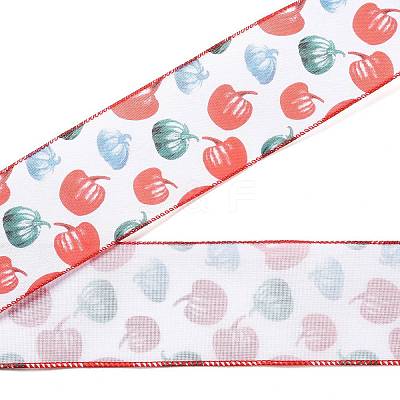 5 Yards Thanksgiving Day Printed Polyester Wired Ribbon OCOR-K009-01D-1
