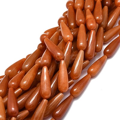 Natural Red Aventurine Beads Strands G-E576-33-1