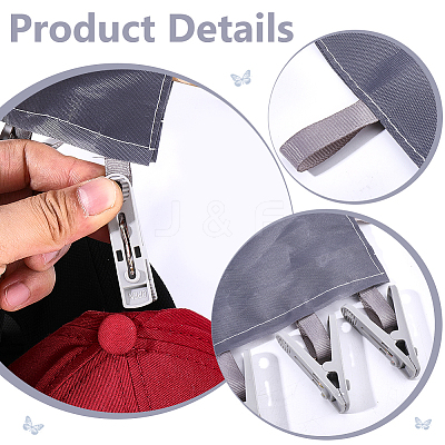Fabric Hanging Clothes Peg Organizer AJEW-WH0455-394B-1