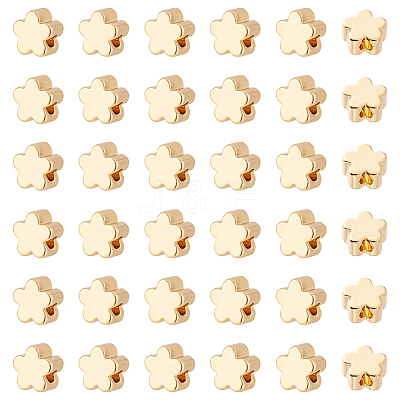 36Pcs Brass Beads KK-LP0001-47-1