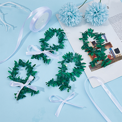 Plastic Leaf Napkin Rings AJEW-WH0528-94-1