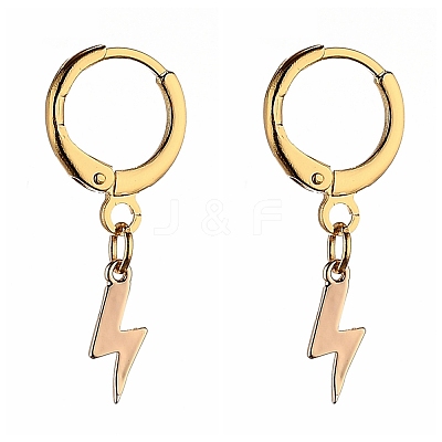 Brass Huggie Hoop Earrings X-EJEW-JE04208-03-1