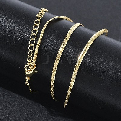 4MM Brass Flat Snake Chain Necklaces for Women KK-CBA4FD4-07G-1