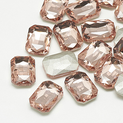 Pointed Back Glass Rhinestone Cabochons RGLA-T079-6x8mm-08-1