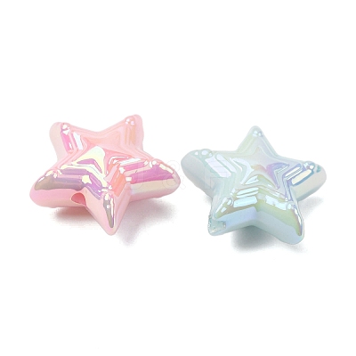 UV Plating & Luminous Opaque Acrylic Beads MACR-L015-14A-1