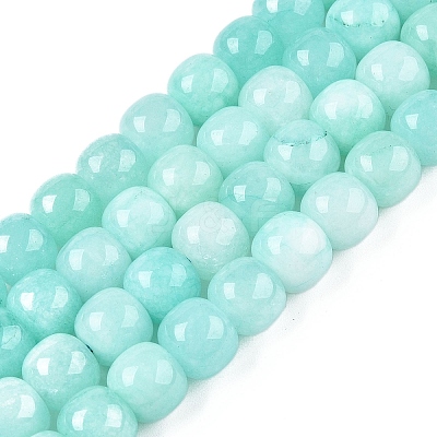 Dyed Natural White Jade Beads Strands G-T138-S09-1