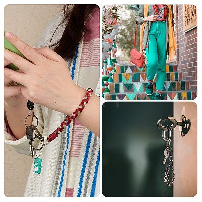 3Pcs Boho Macrame Wristlet Keychain Keying KEYC-SW00004-08-1