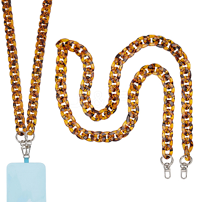 1Pc Acrylic Cuban Link Chain Bag Extender Chains AJEW-BM0001-41B-1