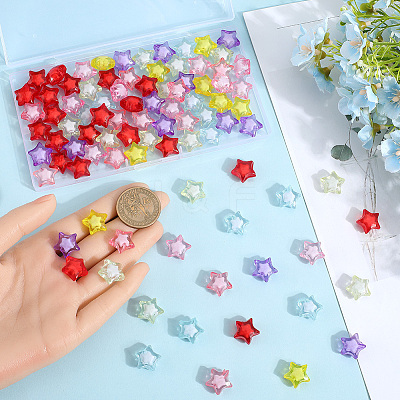 120Pcs Transparent Acrylic Beads TACR-SP0001-11A-1