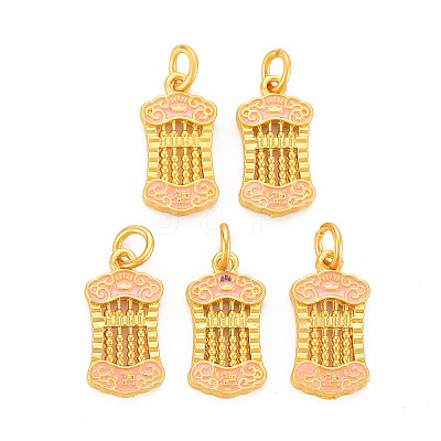 Rack Plating Alloy Enamel Pendants ENAM-S130-04B-1