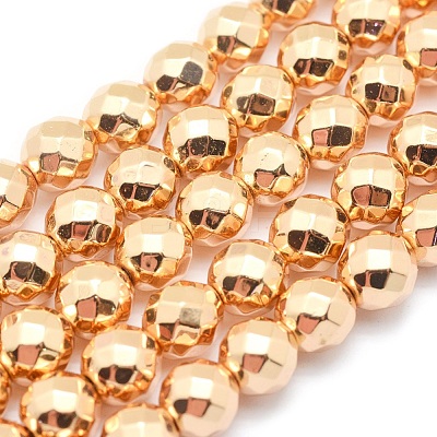 Electroplate Non-magnetic Synthetic Hematite Beads Strands G-L485-03A-LG-1