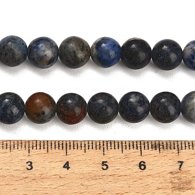 Natural Dumortierite Beads Strands G-F826-A01-8mm-1
