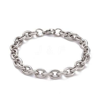 Non-Tarnish 304 Stainless Steel Chunky Cable Chains Bracelet for Men Women BJEW-G618-04P-B03-1