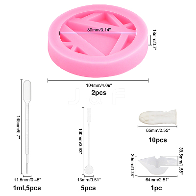 DIY Round Mobile Phone Stand Silicone Molds Kits DIY-OC0003-44-1