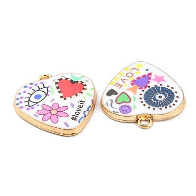 Printed Alloy Pendants X-ENAM-D051-13G-1