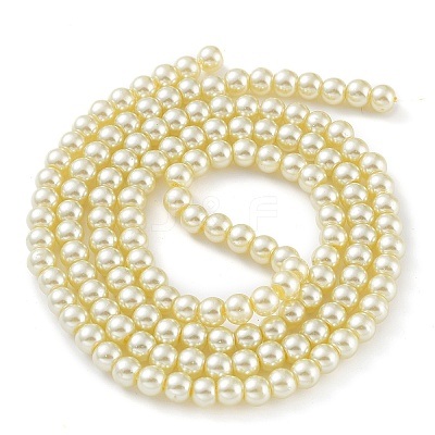 Baking Paint Pearlized Glass Pearl Round Bead Strands HY-Q003-6mm-21-1