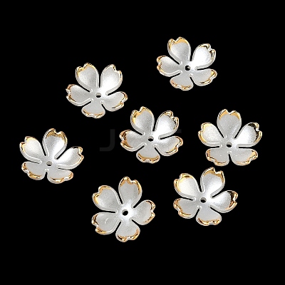 5-Petal ABS Plastic Imitation Pearl Bead Caps KY-F024-01-1