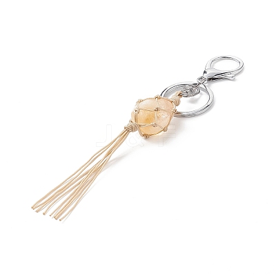 Natural Mixed Gemstone Tassel Keychain KEYC-TA00001-1