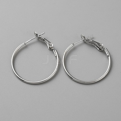 Brass Hoop Earring Findings FIND-WH0110-742A-P-1