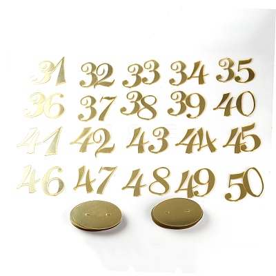Acrylic Table Numbers DJEW-WH0015-14-1
