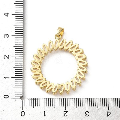 Brass Micro Pave Cubic Zirconia Pendants KK-P320-02G-02-1