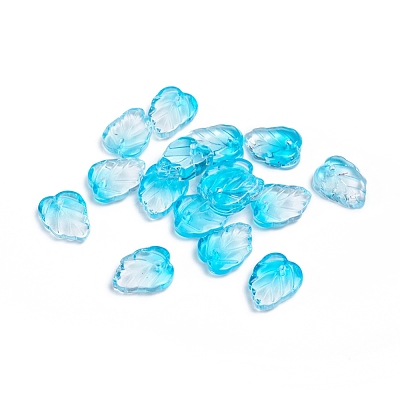 Two-Tone Transparent Glass Charms GLAA-H016-15Q-1