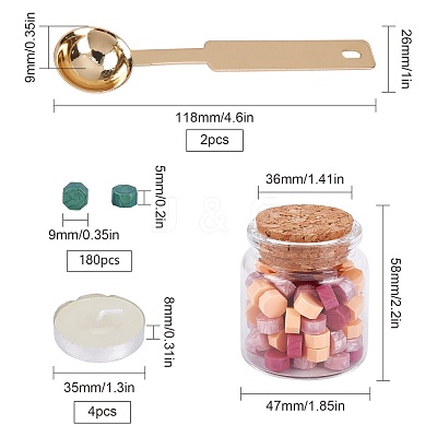 DIY Wax Seal Wax Sealing Stamps Tools Sets DIY-CP0002-83-1