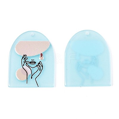 Translucent Cellulose Acetate(Resin) Pendants X-KY-T040-39-1