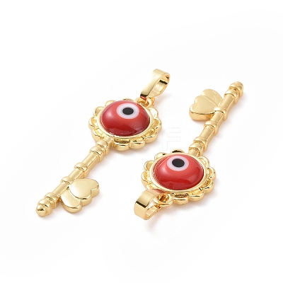 Handmade Evil Eye Lampwork Pendants ZIRC-F136-05G-08-1