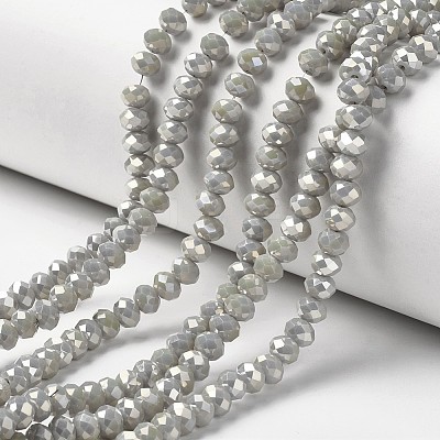 Electroplate Opaque Glass Beads Strands EGLA-A034-P4mm-T10-1