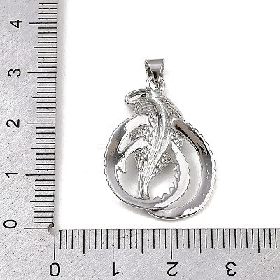 Brass Micro Pave Cubic Zirconia Pendants KK-R230-04P-1