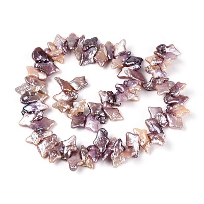 Natural Baroque Keshi Pearl Beads Strands PEAR-S022-02A-1