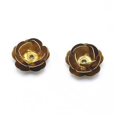 Brass Bead Caps KK-G319-15C-RS-1