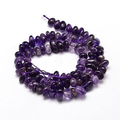 Natural Amethyst Chip Beads Strands G-E271-123-1