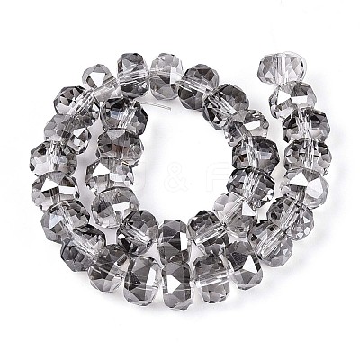 Electroplate Transparent Glass Beads Strands X-EGLA-N022-04A-D02-1