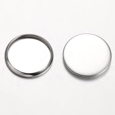 Tarnish Resistant Stainless Steel Plain Edge Bezel Cups STAS-M226-03B-1