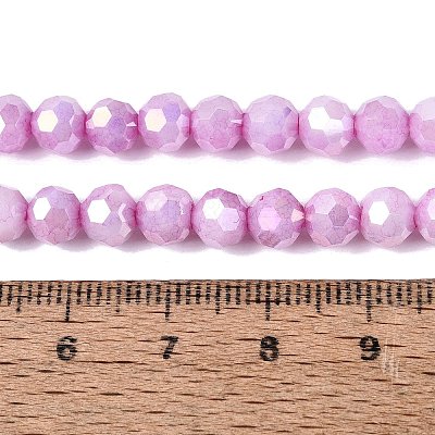 Anti-Tarnish Electroplate Glass Beads Strands EGLA-ZX010-6mm-05-1