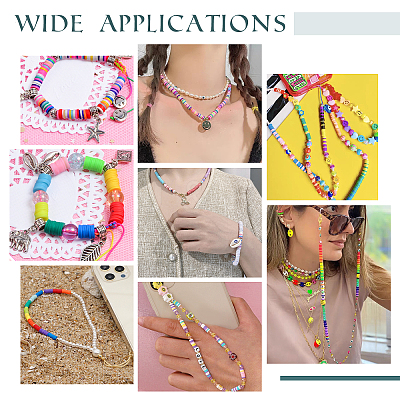 2500Pcs 10 Colors Handmade Polymer Clay Beads Strands CLAY-AR0001-24A-1