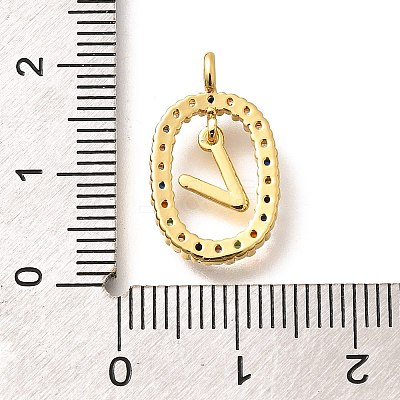 Brass Micro Pave Cubic Zirconia Pendants ZIRC-P123-01G-V02-1
