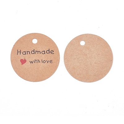Jewelry Display Kraft Paper Price Tags CDIS-WH0009-02A-1