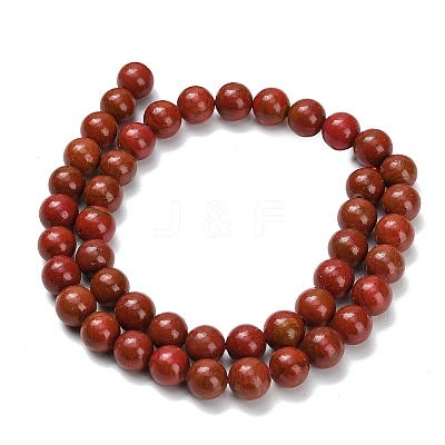 Synthetic Red Jasper Beads Strands G-F826-B02-8mm-1