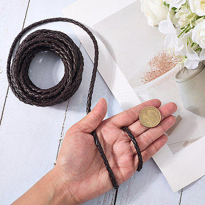 5M Braided Round PU Leather Jewelry Cord OCOR-GF0004-96A-02-1